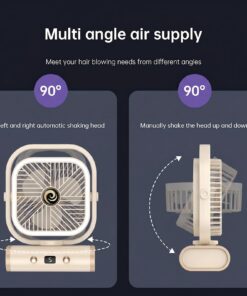 USB Desk Fan with 2400mAh Rechargeable Battery - Image 5