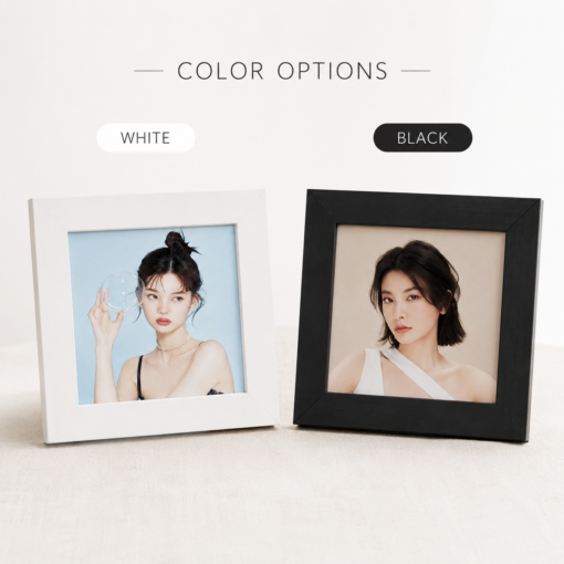 8-Inch White Square Wall-Mounted Photo Frame Set – image 3