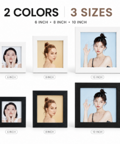 8-Inch White Square Wall-Mounted Photo Frame Set - Image 5
