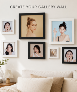 8-Inch White Square Wall-Mounted Photo Frame Set - Image 9