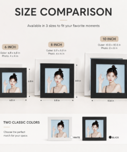 Square 8 Inch Wall Mounted Photo Frame Set - Image 3