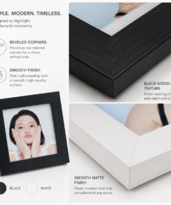 Square 8 Inch Wall Mounted Photo Frame Set - Image 5