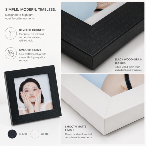 Square 8 Inch Wall Mounted Photo Frame Set – image 5