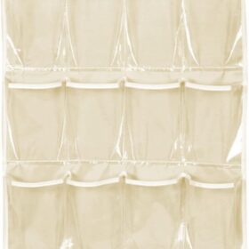 16 Pocket Beige Hanging Storage Bag for Closets – image 1
