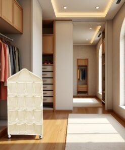 16 Pocket Beige Hanging Storage Bag for Closets - Image 3