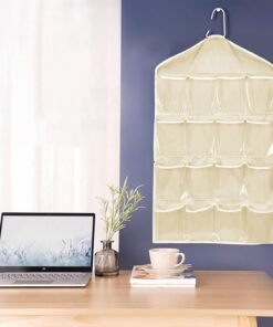 16 Pocket Beige Hanging Storage Bag for Closets - Image 6