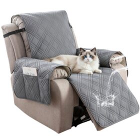 Waterproof Quilted Armchair Cushion with Non-Slip Fit – image 1