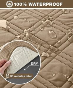Waterproof Quilted Armchair Cushion with Non-Slip Fit - Image 4