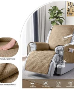 Waterproof Quilted Armchair Cushion with Non-Slip Fit - Image 5