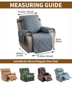 Waterproof Quilted Armchair Cushion with Non-Slip Fit - Image 7