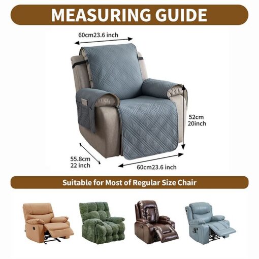 Waterproof Quilted Armchair Cushion with Non-Slip Fit – image 8