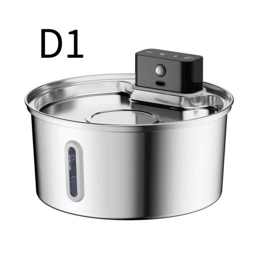 V1341-ZY-5NM2GH6C-D1-00.jpg Wireless Pet Water Fountain 3.2L Stainless Steel – image 1