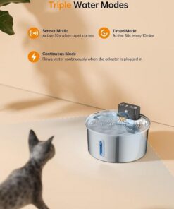 Wireless Pet Water Fountain 3.2L Stainless Steel - Image 4