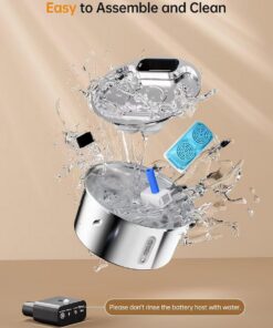 Wireless Pet Water Fountain 3.2L Stainless Steel - Image 7