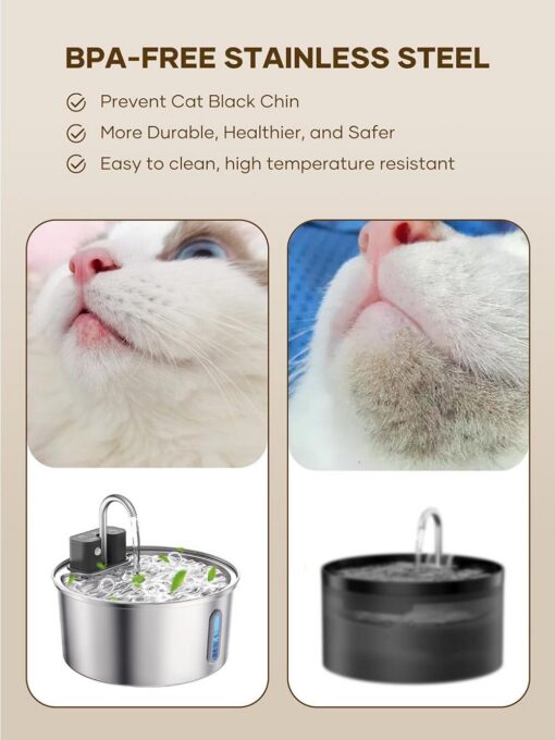 Wireless Pet Water Fountain 3.2L Stainless Steel – image 11