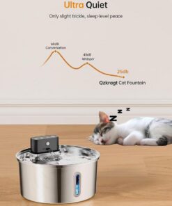 Wireless Pet Water Fountain 3.2L Stainless Steel - Image 3