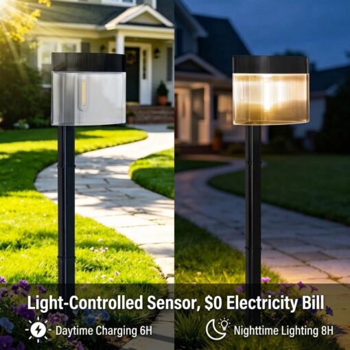 Solar Outdoor Wall Lamp 4 Pack with Radar Sensor – image 3