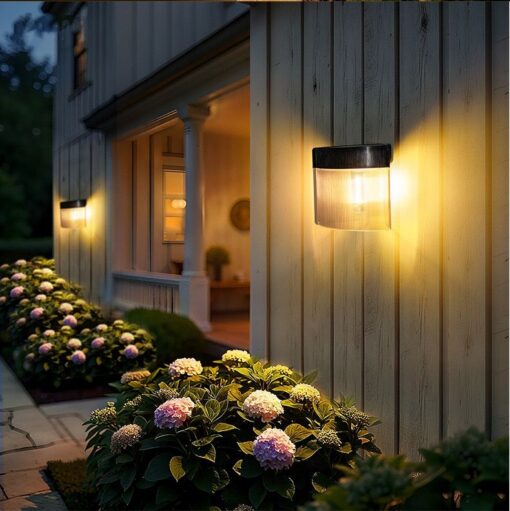 Solar Outdoor Wall Lamp 4 Pack with Radar Sensor – image 8
