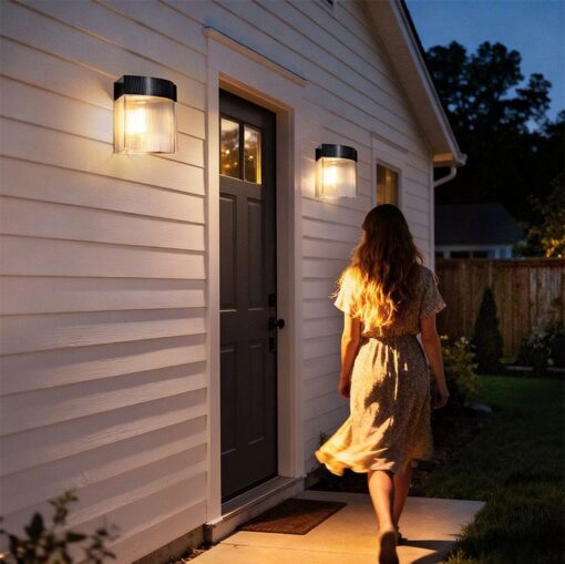 Solar Outdoor Wall Lamp 4 Pack with Radar Sensor – image 9