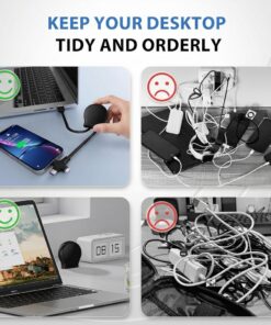 40-Pack Retractable 3-in-1 Charging Cable, 115cm - Image 5