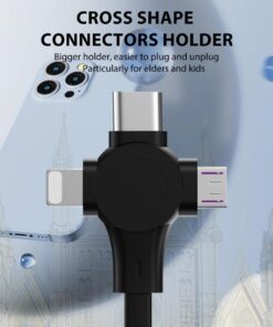 40-Pack Retractable 3-in-1 Charging Cable, 115cm - Image 8