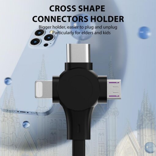 40-Pack Retractable 3-in-1 Charging Cable, 115cm – image 8