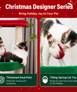 Christmas Cat Tree with Sisal Scratching Post - Image 4
