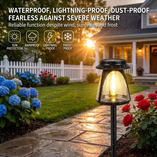 Solar Garden Lamp Set with Monocrystalline Panel – image 3