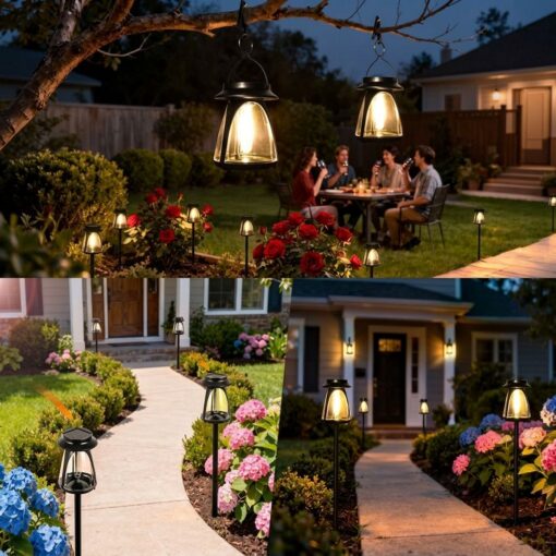 Solar Garden Lamp Set with Monocrystalline Panel – image 4
