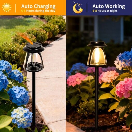 8 Pack Solar Garden Lamps with Hanging Hook – image 7
