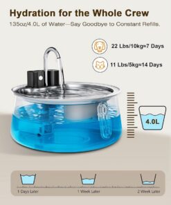 Does not apply Wireless Pet Fountain 4L Stainless Steel - Image 3