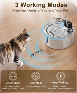 Does not apply Wireless Pet Fountain 4L Stainless Steel - Image 4