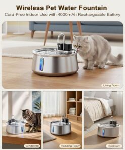 Does not apply Wireless Pet Fountain 4L Stainless Steel - Image 5