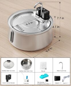 Does not apply Wireless Pet Fountain 4L Stainless Steel - Image 6