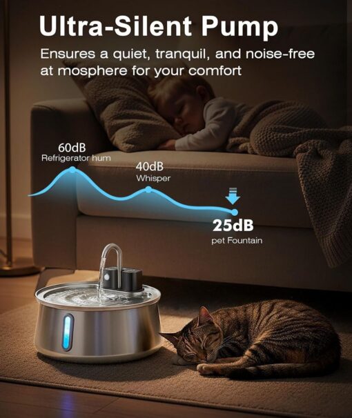Does not apply Wireless Pet Fountain 4L Stainless Steel – image 7