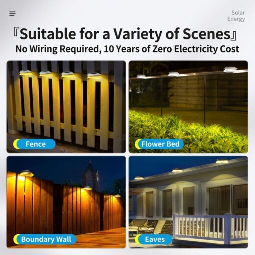 Solar Fence Light with ABS+PC Housing – image 6