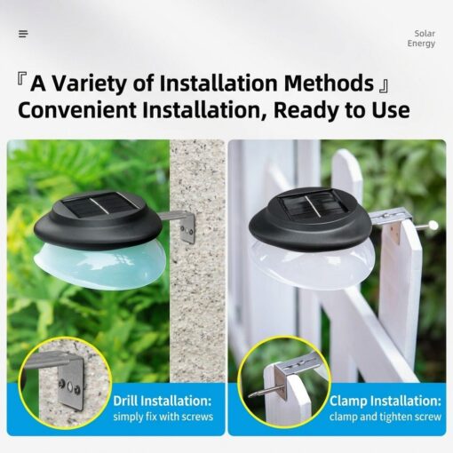 Solar Fence Light with Adjustable Mount, 16 Pack – image 7