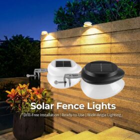 16 Pack Solar Fence Lights with Warm White Light – image 1