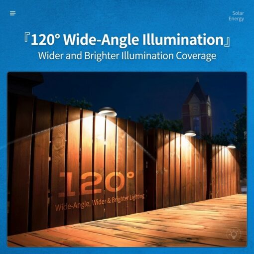 16 Pack Solar Fence Lights with Warm White Light – image 13