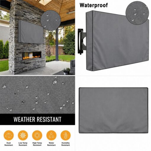 Outdoor Wall-Mounted TV Cover, 210D Oxford – image 4