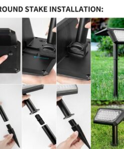 Solar Garden Spotlights 4 Pack, 3200K Warm White - Image 13