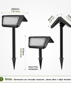 Solar Garden Spotlights 6 Pack, Warm 3200K, IP65 - Image 3