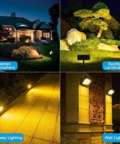 Solar Garden Spotlights 6 Pack, Warm 3200K, IP65 - Image 8