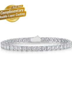 Moissanite Tennis Bracelet 925 Silver 4mm 19cm - Image 3