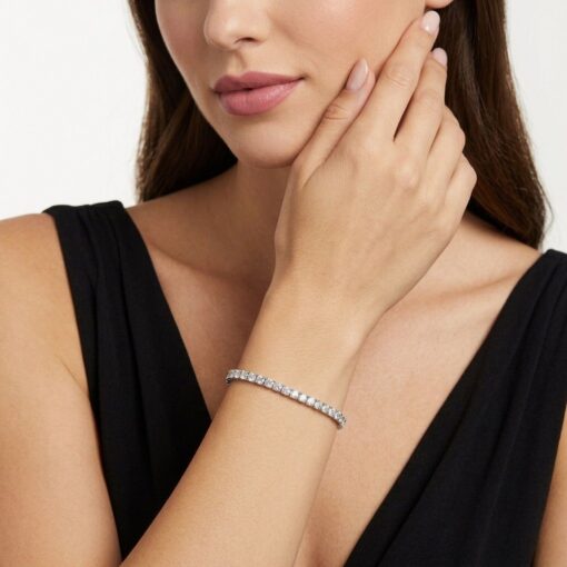 Moissanite Tennis Bracelet 925 Silver, 5mm – image 2