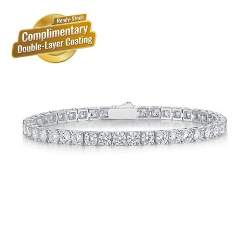 5mm Moissanite Tennis Bracelet in Sterling Silver – image 3