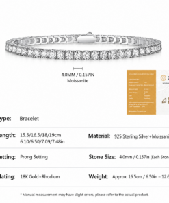 5mm Moissanite Tennis Bracelet in Sterling Silver - Image 13