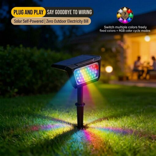 V1341-ZY-Z7Y2XZZD-3PCS-00.jpg Solar RGB Garden Spotlight 3 Pack with 7 Colours – image 1