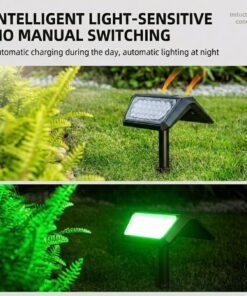 Solar RGB Garden Spotlight 3 Pack with 7 Colours - Image 4
