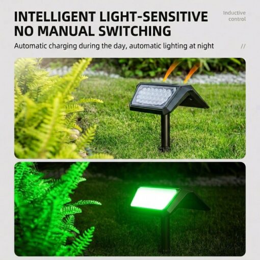 Solar RGB Garden Spotlight 3 Pack with 7 Colours – image 4
